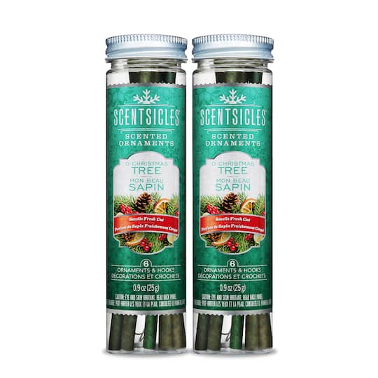 Scentsicles O Christmas Tree Scented Paper Stick Ornaments, 12ct.